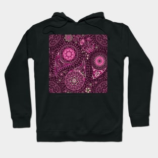 Ornate Pink Paisley Hoodie